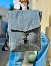 סטודנטס בינוני כחול-אפור קורדרוי