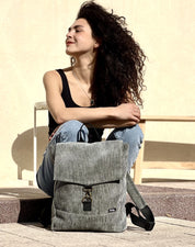 סטודנטס בינוני ירוק-אפור קורדרוי