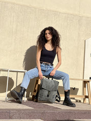 סטודנטס בינוני ירוק-אפור קורדרוי