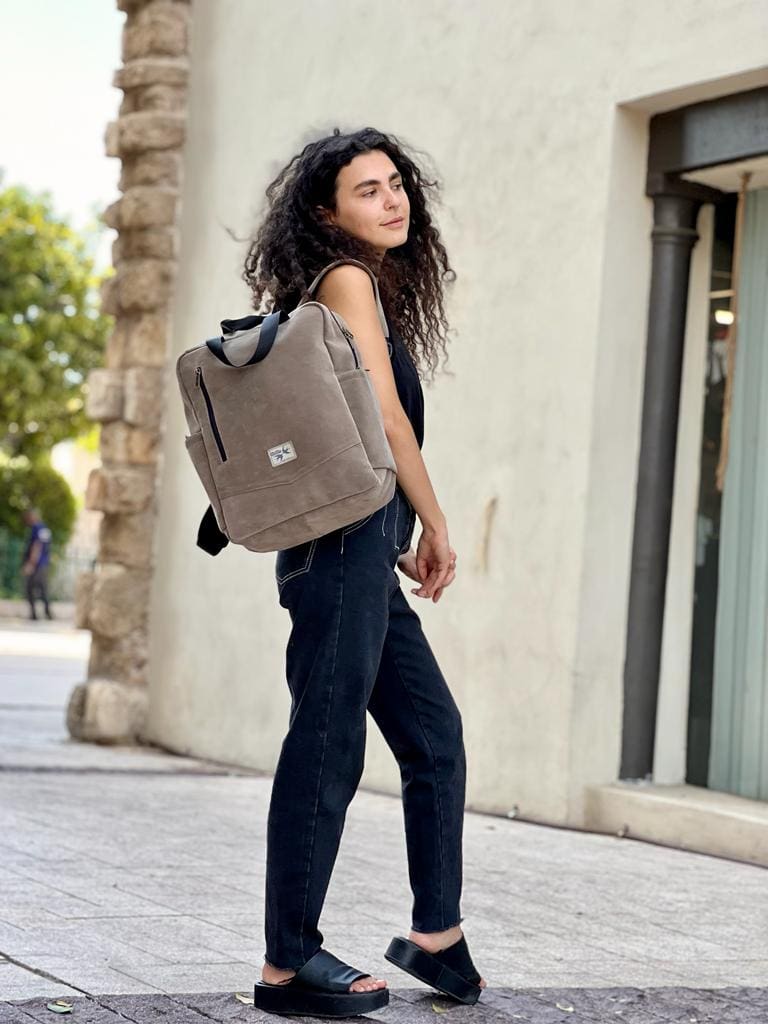תיק נאצ'ו דמוי זמש