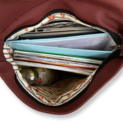 סטודנטס בינוני בורדו דמוי עור