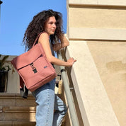 סטודנטס בינוני ורוד עתיק דמוי עור