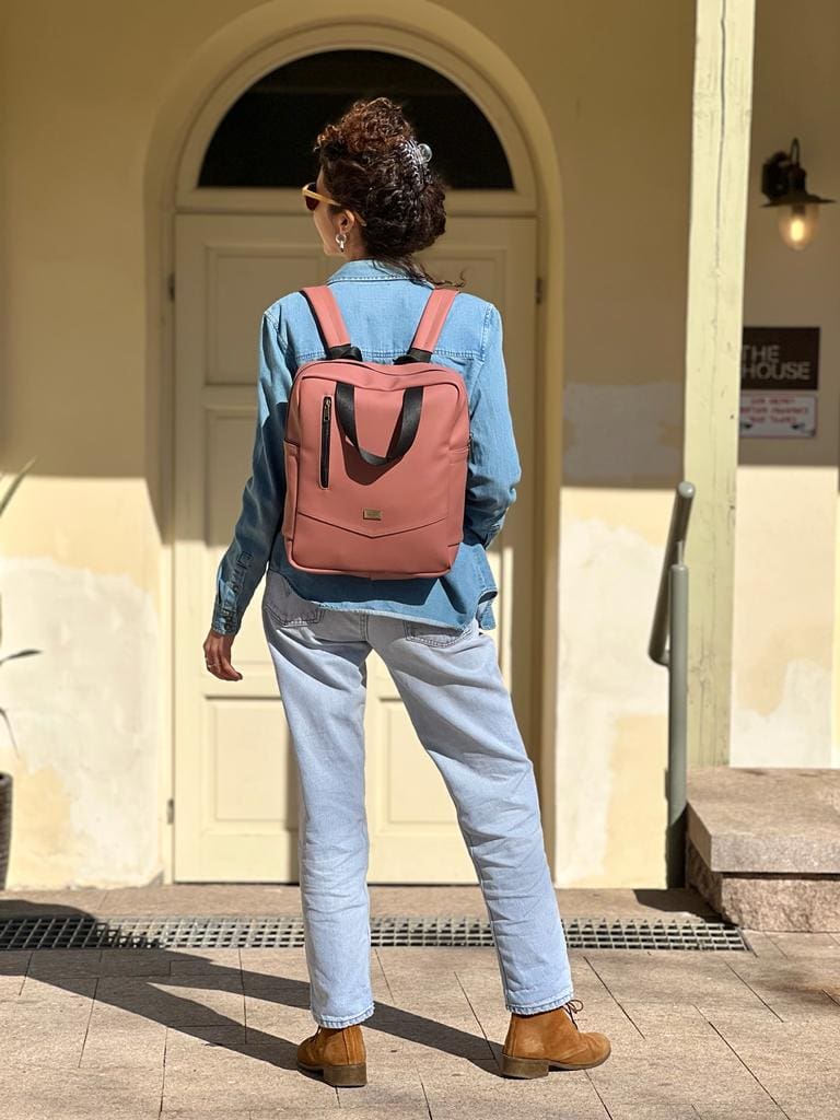 תיק מיני נאצ'ו ורוד עתיק דמוי עור