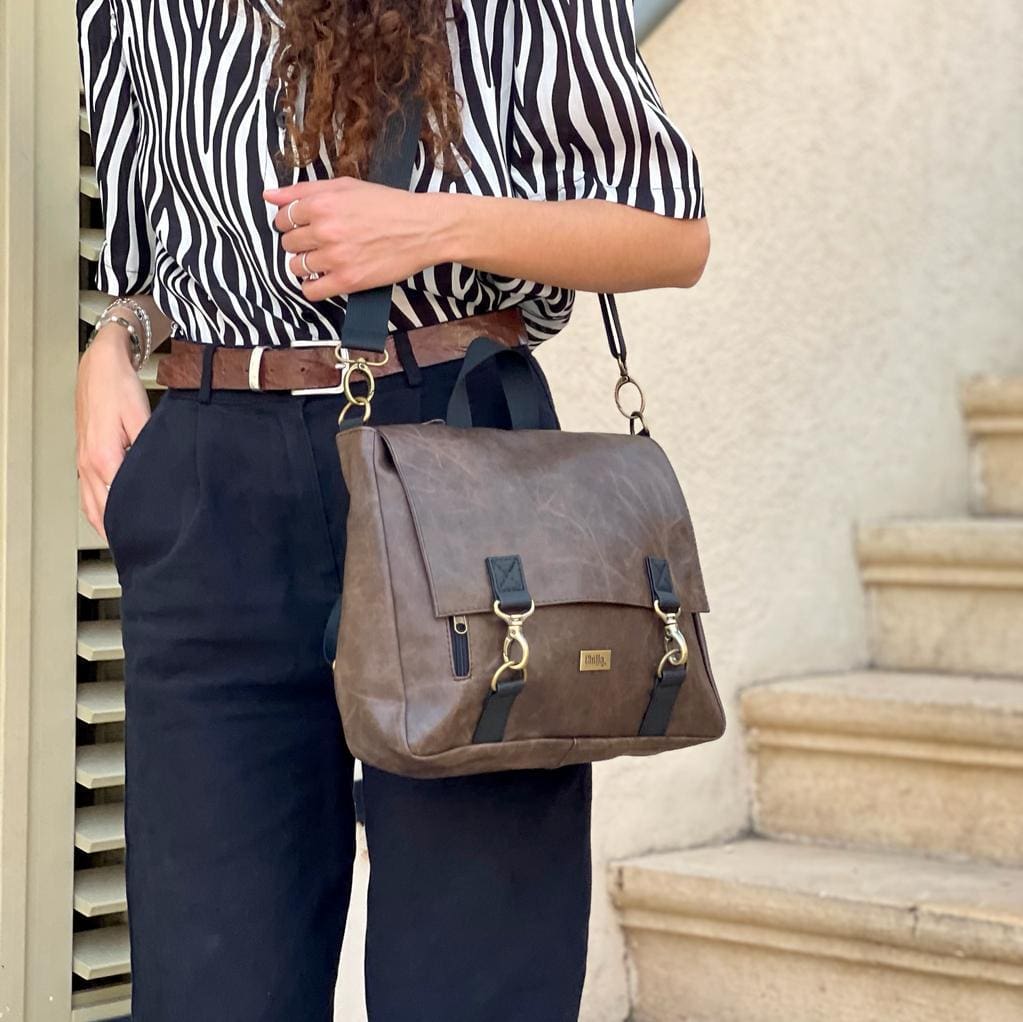 תיק גב/צד Jaffa חום