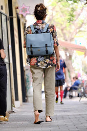 תיק גב/צד Jaffa גדול תכלת נובוק