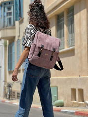 תיק גב Unicorn קורדרוי ורוד עתיק