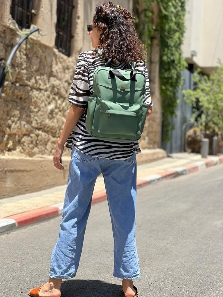 תיק NOAH ירוק עתיק דמוי נובוק