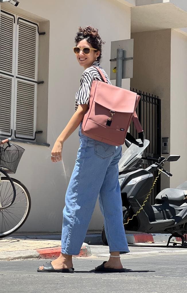 סטודנטס בינוני ורוד עתיק דמוי עור