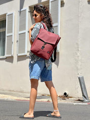 סטודנטס בינוני בורדו דמוי עור