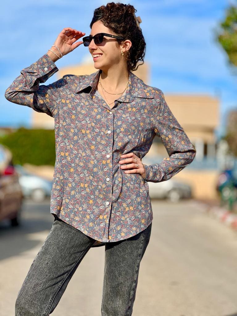 חולצה מכופתרת forever ויסקוזה