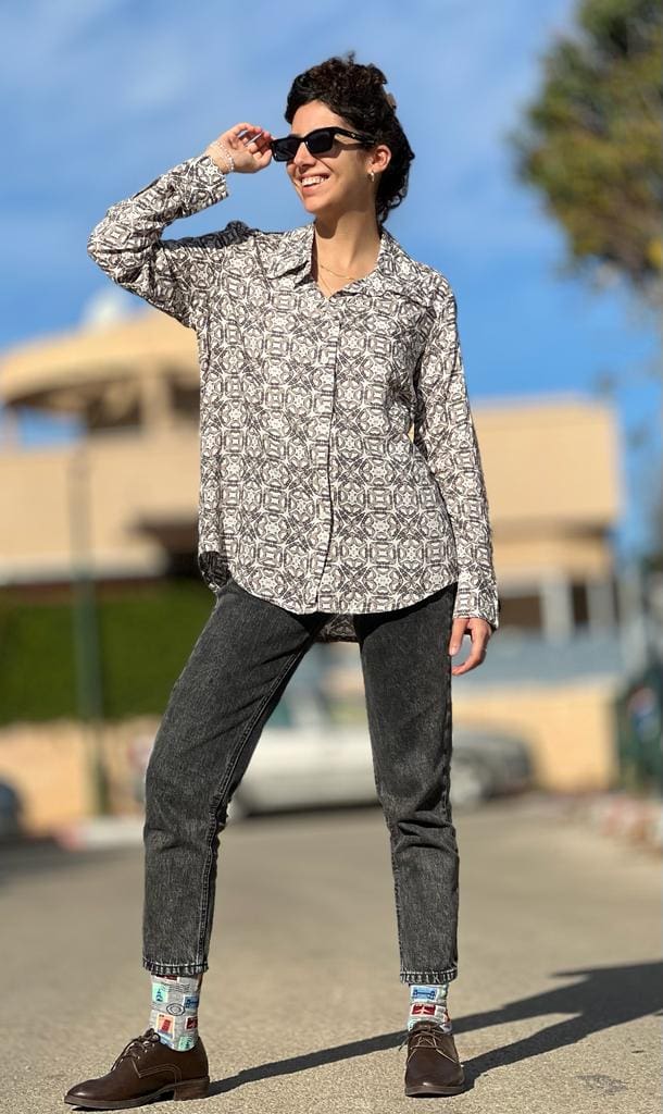 חולצה מכופתרת forever ויסקוזה