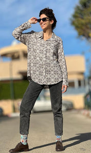 חולצה מכופתרת forever ויסקוזה