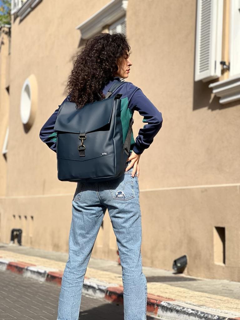 תיק גב סטודנטס גדול כחול כהה כהה