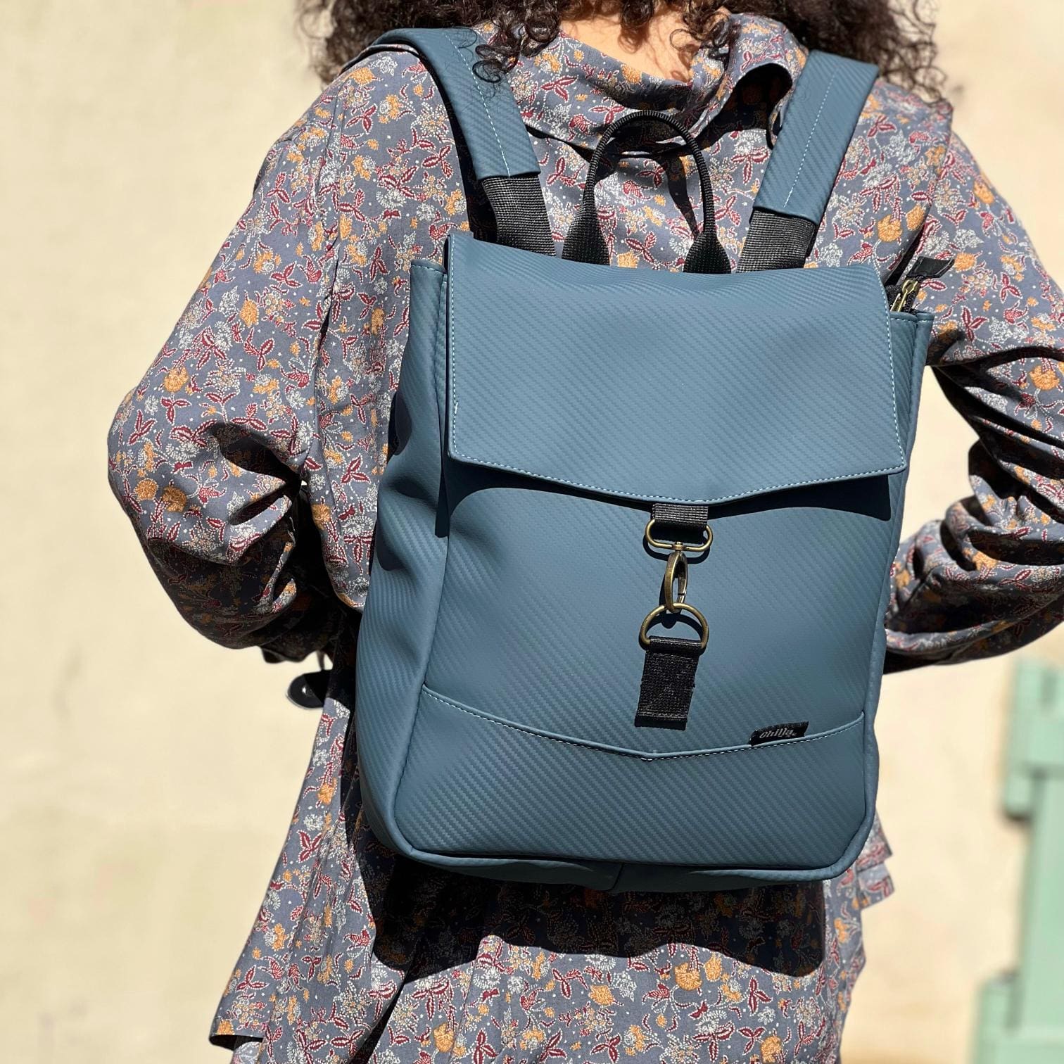 תיק מיני סטודנטס כחול אפור קרבון