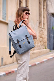 תיק גב Unicorn תכלת אפור טקסטורה