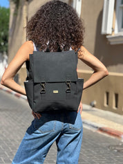 תיק גב Unicorn שחור דמוי נובוק