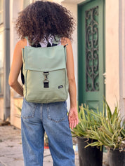 תיק גב סטודנטס בינוני ירוק תפוח פסטלי