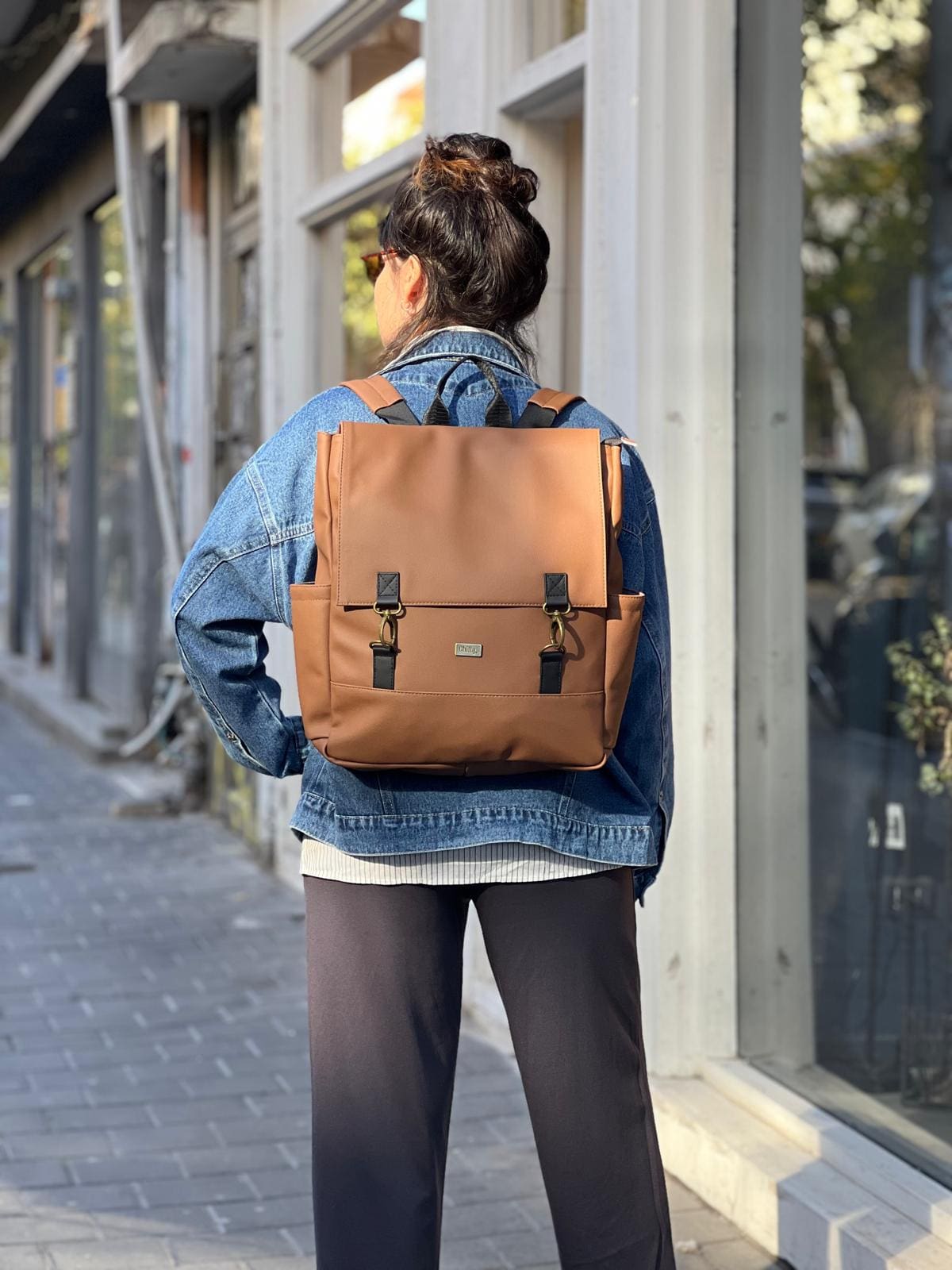 תיק גב Unicorn גדול קאמל