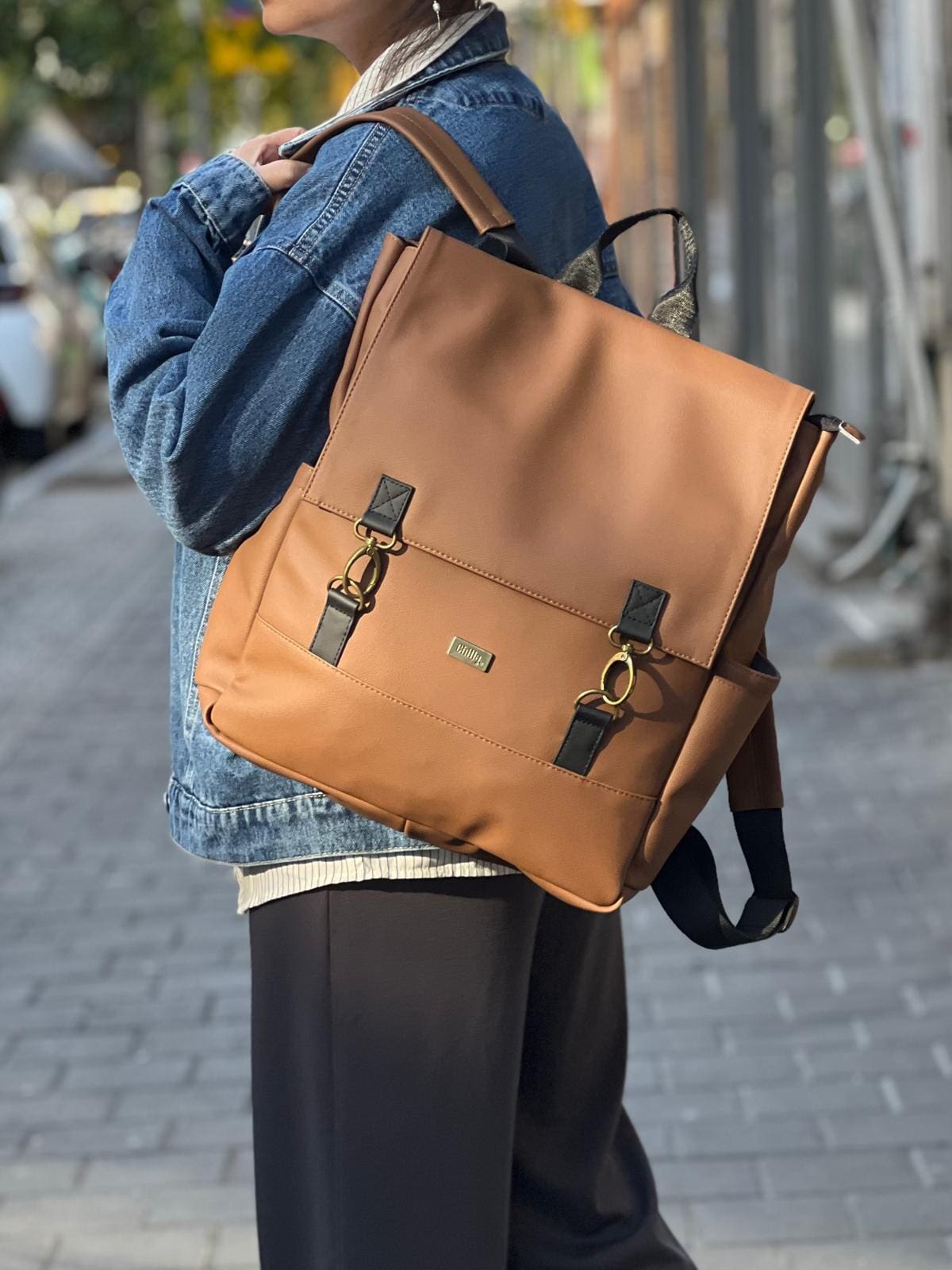 תיק גב Unicorn גדול קאמל