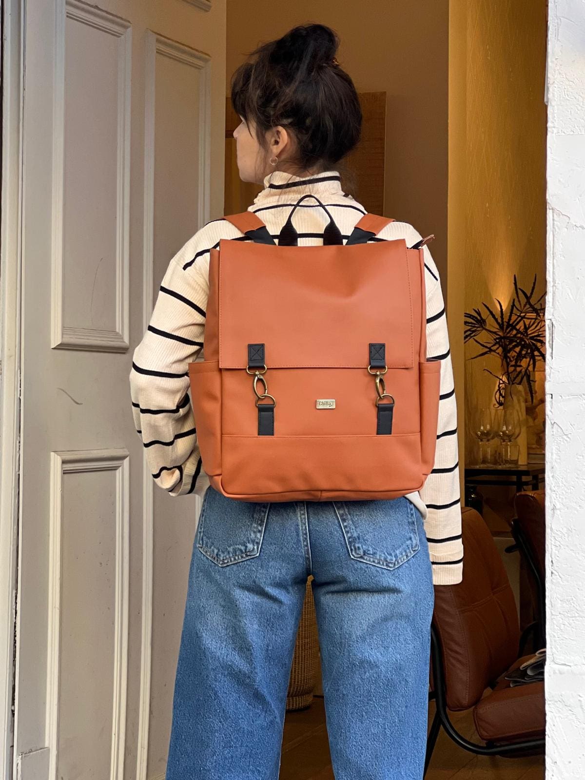 תיק גב Unicorn גדול כתום חמרה