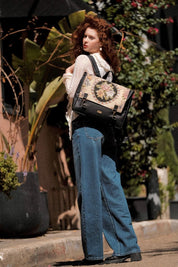 תיק גב/צד Jaffa גדול פרחוני גובלן