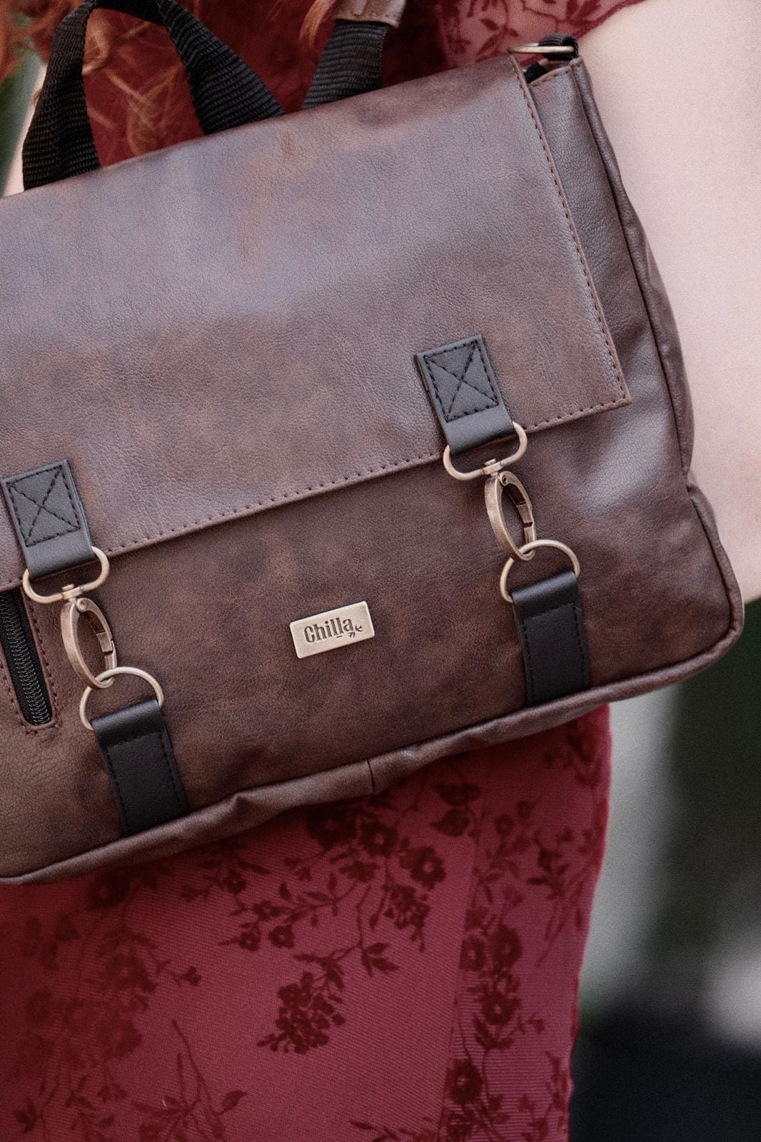 תיק גב/צד Jaffa חום כהה