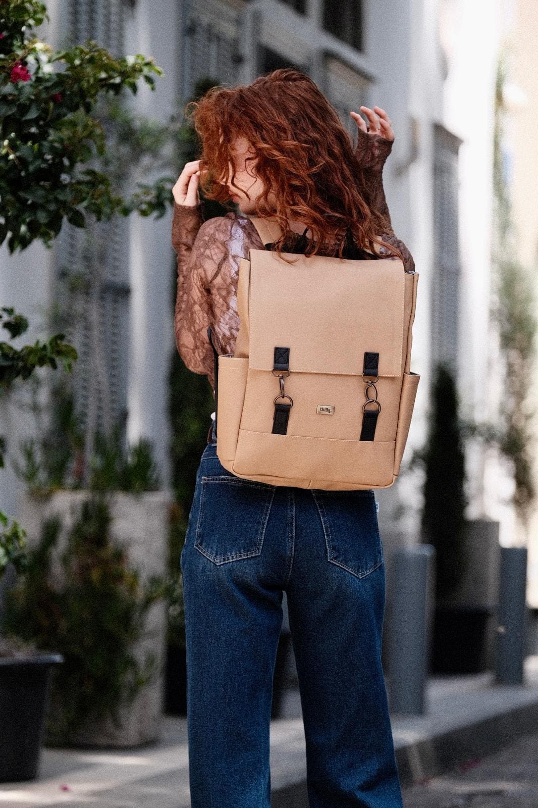 תיק גב Unicorn גדול חול