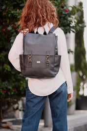 תיק גב Unicorn שחור דמוי עור