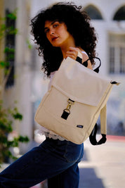 תיק סטודנטס בינוני שמנת