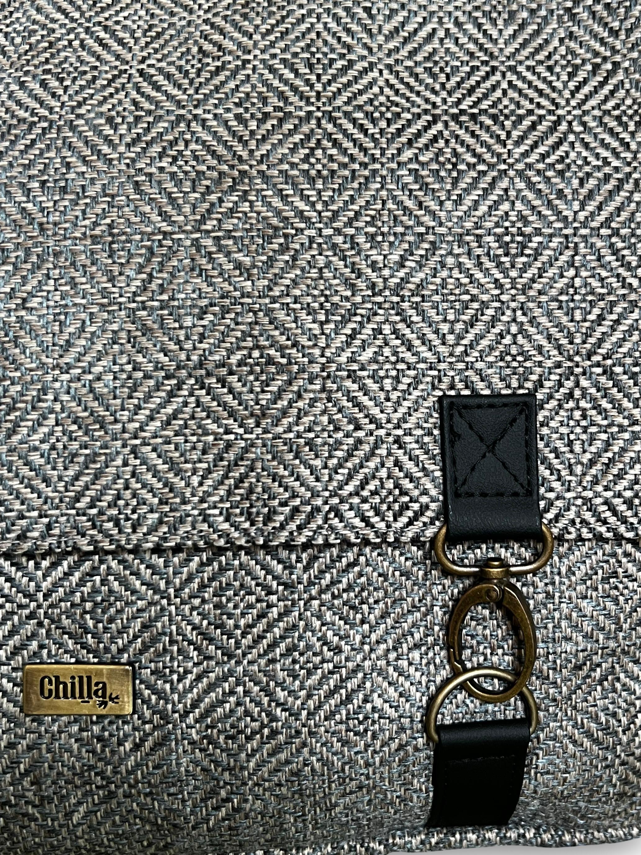 תיק גב/צד Jaffa גדול אפור טוויד