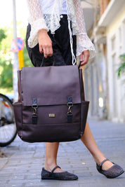 תיק גב Unicorn גדול חום שוקולד