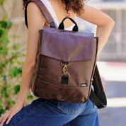 תיק גב מיני סטודנטס חום דמוי עור