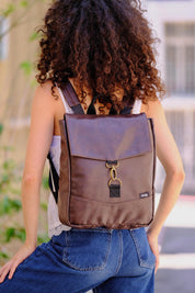 תיק גב מיני סטודנטס חום דמוי עור