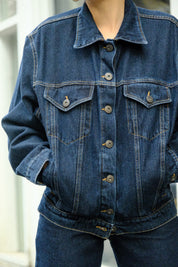 Chilla Denim ג'קט ג׳ינס כהה
