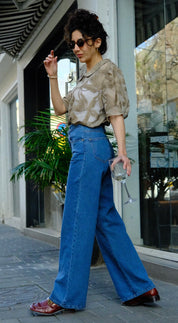 Chilla Denim ג'ינס ארוך Light Blue Wide Leg