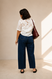 Blue Easy Barrel Jeans Denim