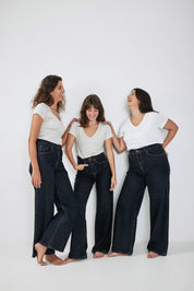 ג'ינס ארוך Dark Blue Wide Leg