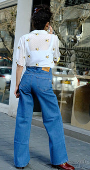Chilla Denim ג'ינס ארוך Light Blue Wide Leg