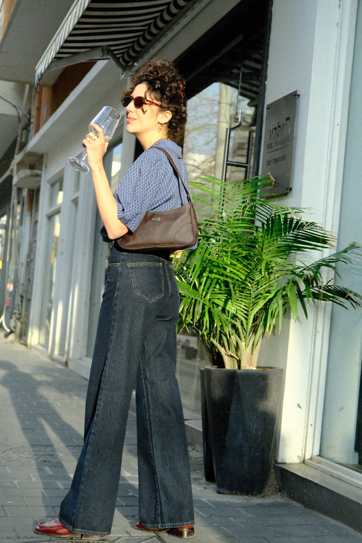 Chilla Denim ג'ינס ארוך Dark Blue Wide Leg