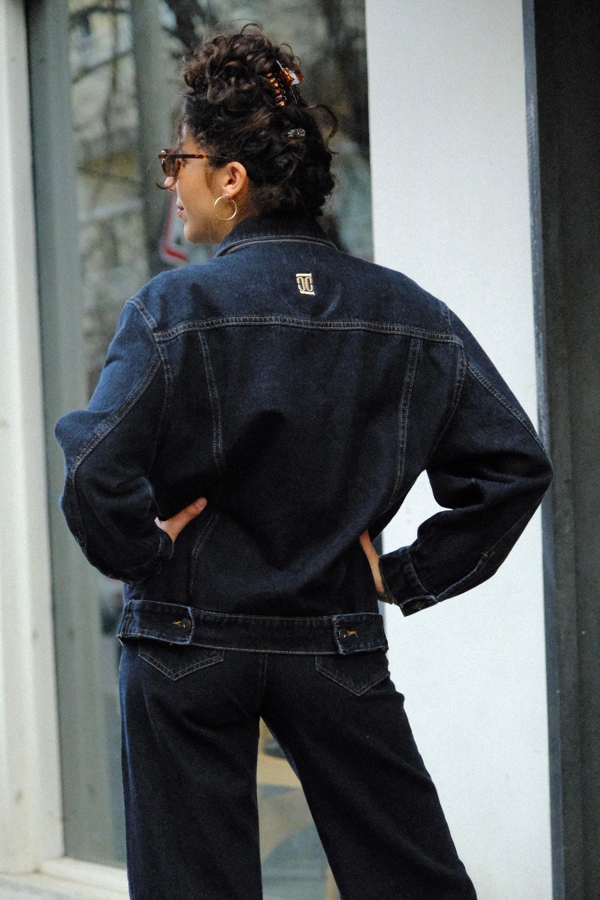 Chilla Denim ג'קט ג׳ינס כהה