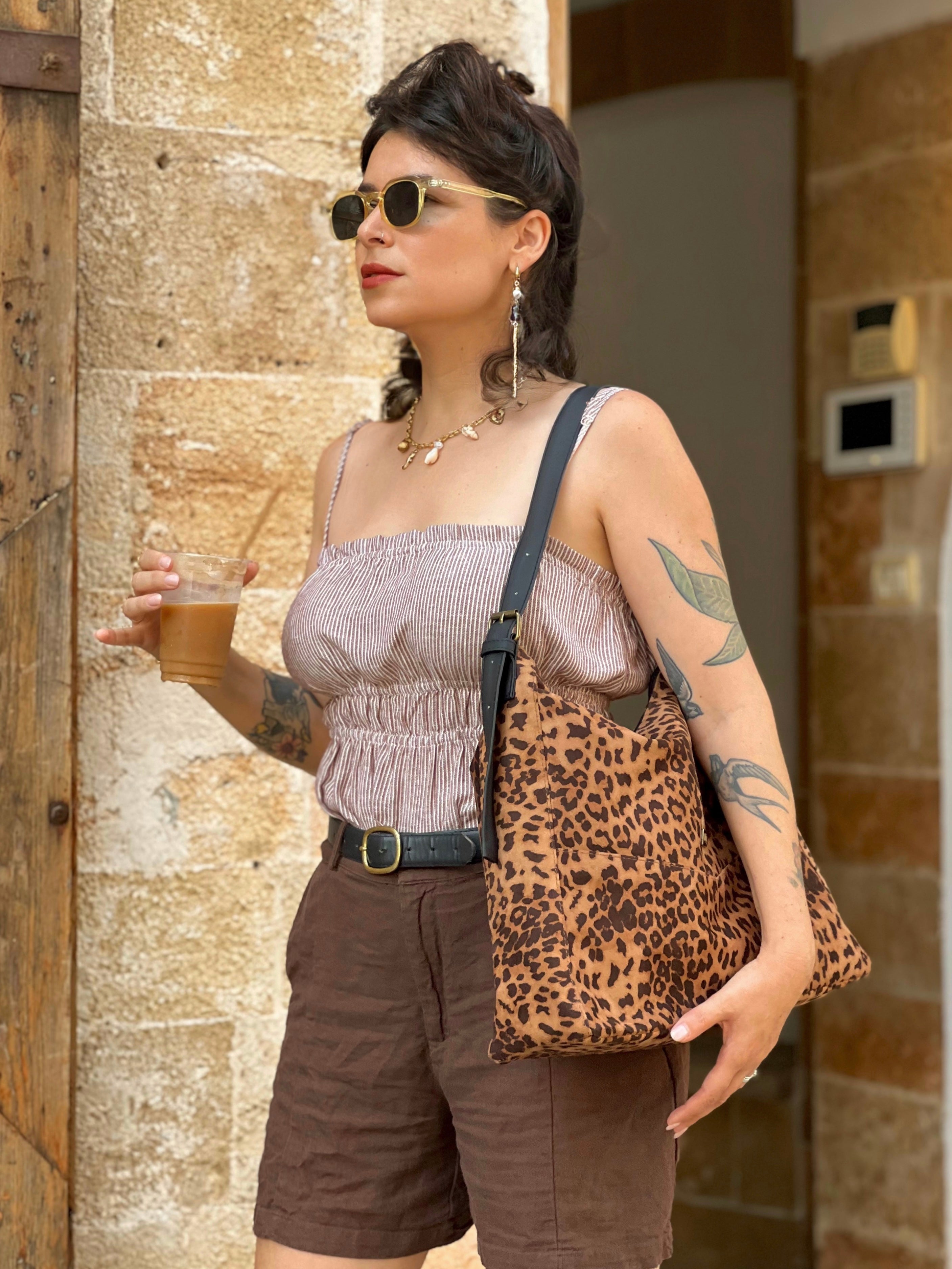 תיק צד Renée מנומר