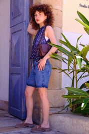 חולצה מכופתרת 'Chloé שיפון שקפקף נקודות