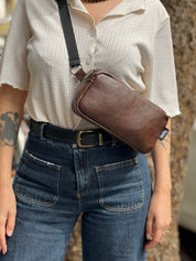 פאוץ' "לורנס" חום רטרו