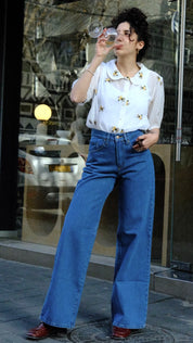 Chilla Denim ג'ינס ארוך Light Blue Wide Leg