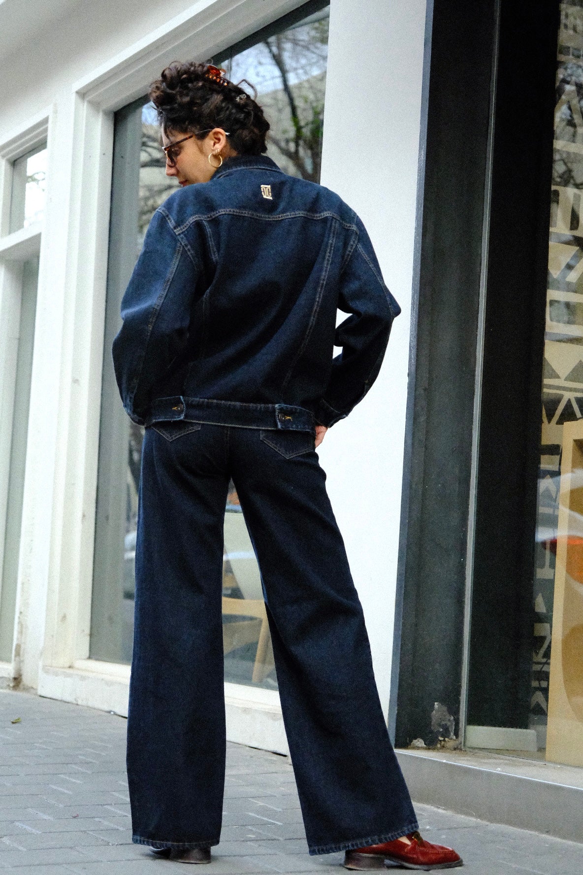 Chilla Denim ג'קט ג׳ינס כהה