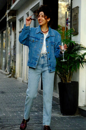 Chilla Denim ג'קט ג׳ינס בהיר