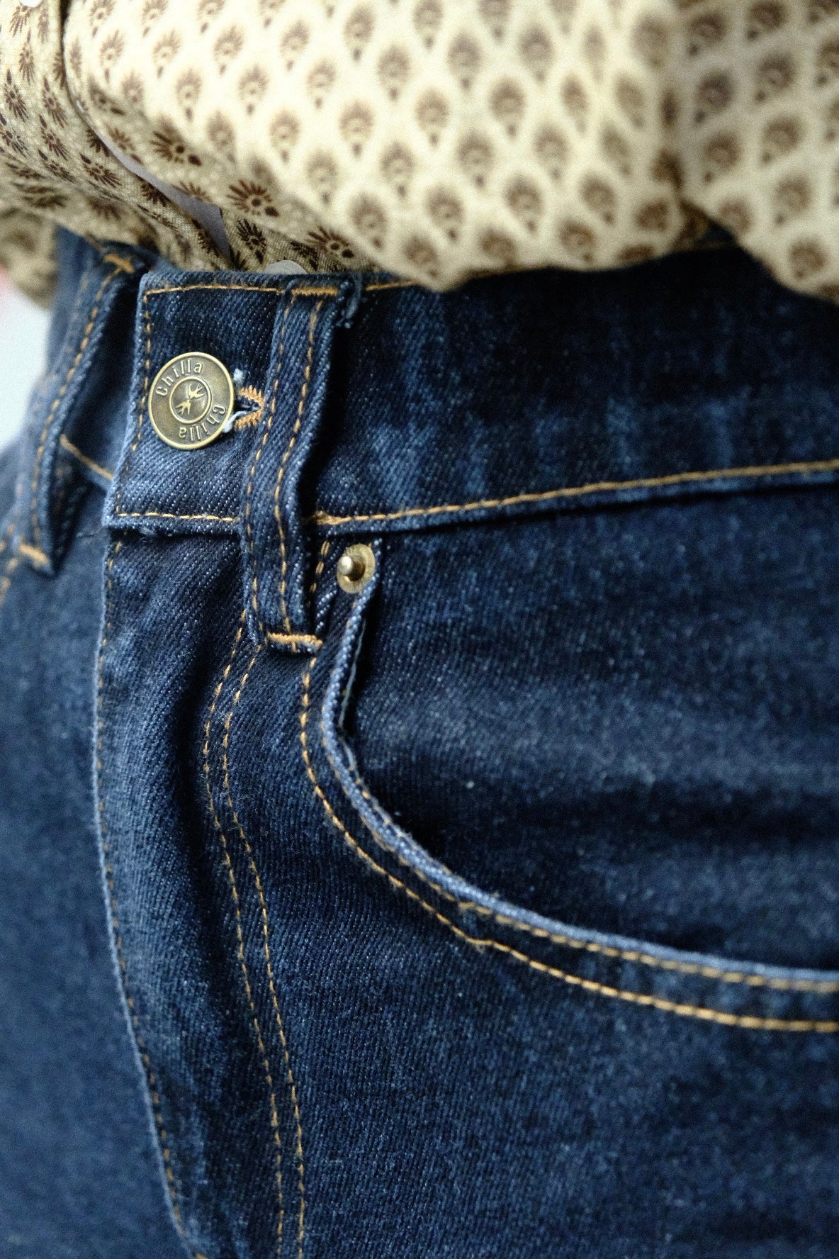 Chilla Denim ג'ינס ארוך Dark Blue Wide Leg