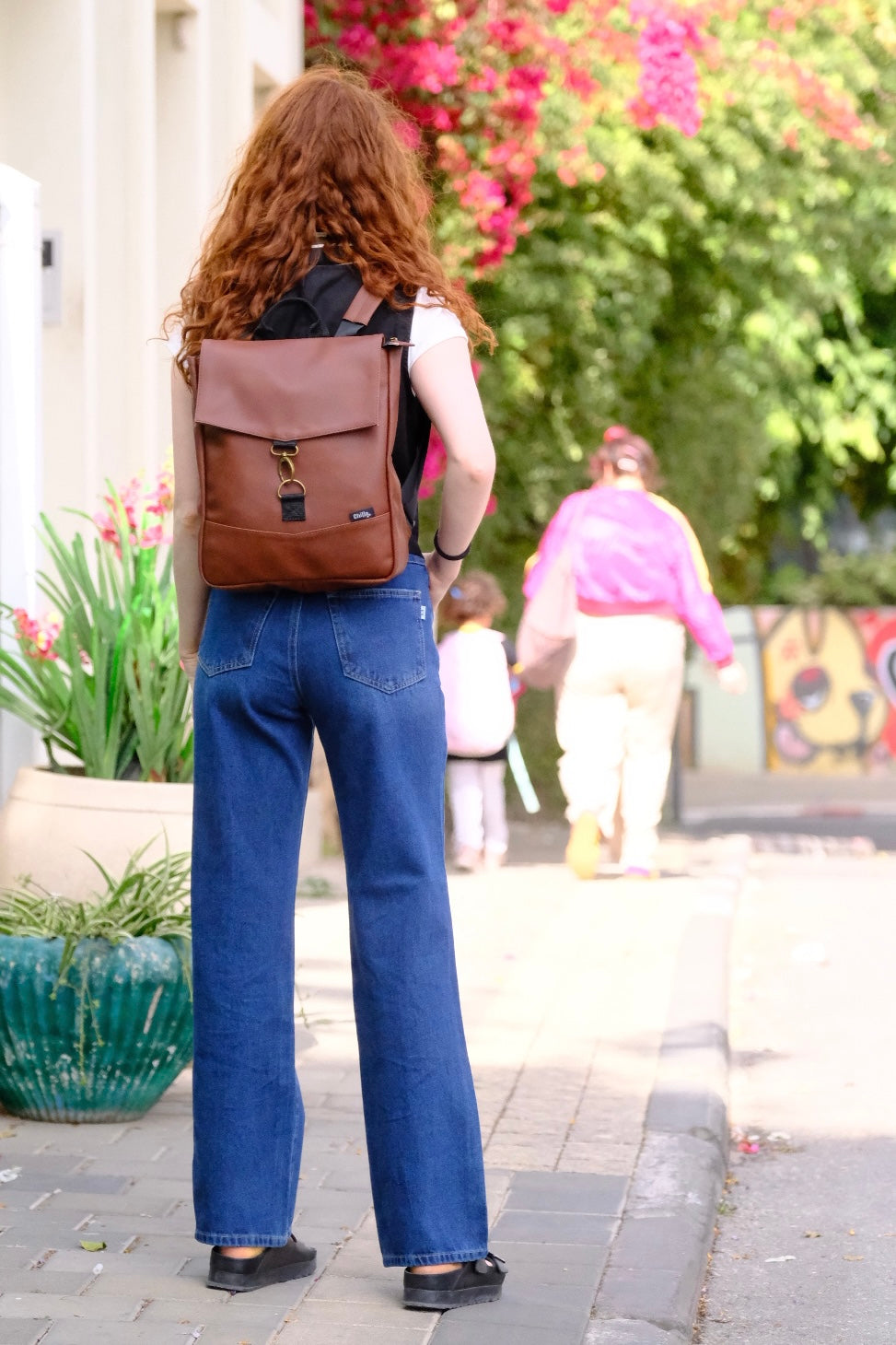 תיק גב מיני סטודנטס חום אדמה
