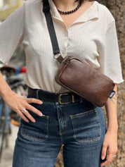 פאוץ' "לורנס" חום רטרו