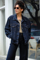 Chilla Denim ג'קט ג׳ינס כהה
